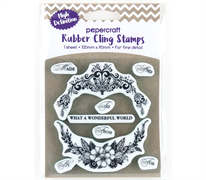 Papercraft Rubber Cling Stamp 100 X 90mm - What a Wonderful World