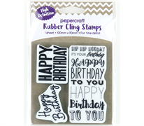 Papercraft Rubber Cling Stamp 100 X 90mm - Celebrations