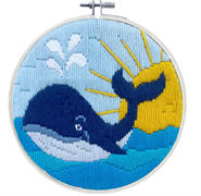 Long Stitch Kit - Ladybird Designs -  6In  Round (22 X 22Cm) - Whale Song