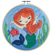 Long Stitch Kit - Ladybird Designs -  6In  Round (22 X 22Cm) - Mermaid Song