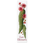 FIONA JUDE - Country Thread Cross Stitch B/Mark - gum blossom 4 cms x 20 cms