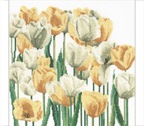 Thea Gouverneur Cross Stitch Kit - Tulips 280 x 280mm