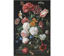 Thea Gouverneur Cross Stitch Kit - Still Life with Flowers 720 x 490mm