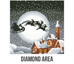 Diamond Art - Santa Sleigh - 30 x 30 cm