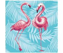 Diamond Art Intermediate Level Design - Flamingo Duo - 32 x 32cm