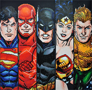 DIAMOND DOTZ -  DC Comics - Justice League - Fabulous Five - 64 x 61 cm