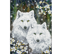 DIAMOND DOTZ - Winter Wolves 51 x 66cm (20 x 25.9 in)