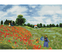 DIAMOND DOTZ - Poppy Fields (Apres Monet) - 66 x 50cm (26  x 19.7 )