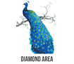 Diamond Dotz Blue Peacock