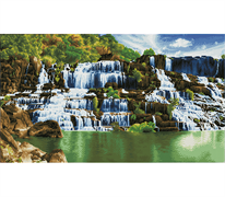 DIAMOND DOTZ - Pongour Waterfall - 101 x 57cm (39.7 x 22.4 in)