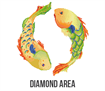 Diamond Dotz Decorative Pillowcase - Dancing Fish