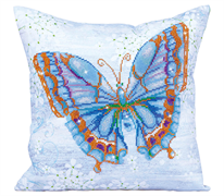 Diamond Dotz Decorative Pillowcase - Papillon Bleu - 45 x 45cm (17.7in  x 17.7in ) fill not i