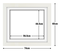 White Frame with White Mat Board DDF12.W565X485MW