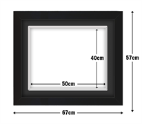 Black Frame with Black Mat Board DDF13.B400X500MB