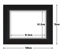 Black Frame with Black Mat Board DDF16.B615X815MB