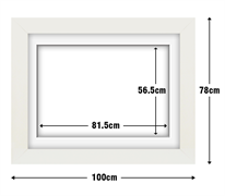 White Frame with White Mat Board DDF16.W565X815MW