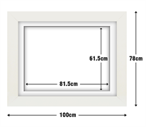 White Frame with White Mat Board DDF16.W615X815MW