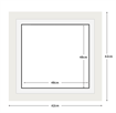 DIAMOND DOTZ - Aperture:48 X 48Cm White/White - inside frame:62 x 62cm