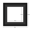 Diamond Dotz Frame With Mat 39X39Cm Aperture - timber frame 56 x 56cm black