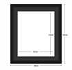 Diamond Dotz Frame With Mat 41x52Cm Aperture - timber frame 41 x 52cm black