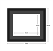 Diamond Dotz N3Dotz Frame With Mat 46X41Cm Aperture - timber frame 53 x 58cm black