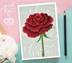 Diamond Dotz Greeting Card - Love Rose - 12.6 x 17.7cm