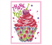 Diamond Dotz Greeting Card - Cup Cake Thank You - 12.6 x 17.7cm