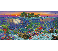 DIAMOND DOTZ - Coral Reef Island - 132 x 65cm (51.9 x 25.5 in)