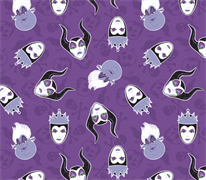 Diabolically Devious - Villains Heads Tossed - Purple