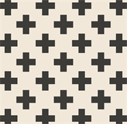 CAMELOT - Emma & Mila - Cotton Fabric - No Cross Black - 112 cm wide