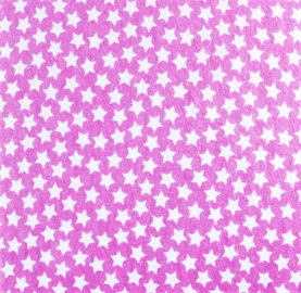 CAMELOT - Emma & Mila - Cotton Flannel - Pink Stars (105 cm) wide