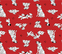 Pongo Perdy And  Puppies Red - 101 dalmations