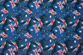 Kennard & Kennard - ANZAC Fabric - Australian Flag - Navy