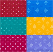 Patchwork Craft Fabric - Precut 100% Cotton Fabric - Assorted Colours - 6 pack - Set 2
