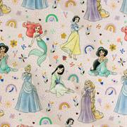 Sew Easy Fabric - Minky Metallic - 100% Polyester - Disney Princess