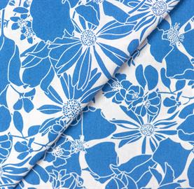 Floral Collection - 100% Cott 140Cm Width - Botanical Blue