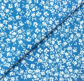 Floral Collection - 100% Cott 140Cm Width - Petite Blue