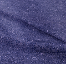 Paisley Fabric - 100% Cotton Sheeting - Ink