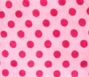 Polka Dot Snuggle Fleece - Fuchsia on Pink