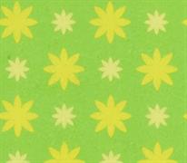 Felt Acrylic Rectangles - Printed - lime flower
