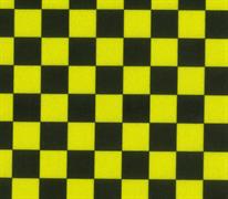 Felt Acrylic Rectangles - Printed - checkerboard black and yellow