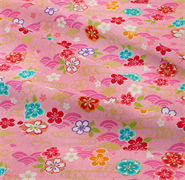 Japanese Patterns - 100% Cotton - Pink Flowers
