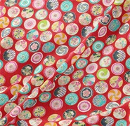 Japanese Patterns - 100% Cotton - Red Parasols