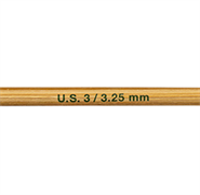 Bamboo Knitting Needles - 20cm Double Ended - 3.25mm