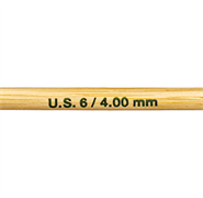 Bamboo Knitting Needles - 20cm Double Ended - 4mm
