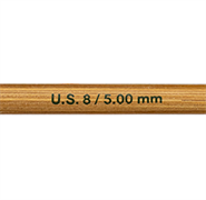 Bamboo Knitting Needles - 20cm Double Ended - 5mm