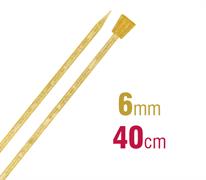 Addi Knitting Needle 40Cm X 6.00Mm - champagne/gold glitter