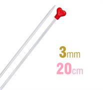 ADDI Knitting Needle 20cm X 3.00mm aluminium heart