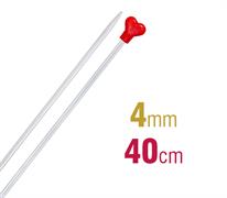 ADDI Knitting Needle 40cm X 4.00mm aluminium heart