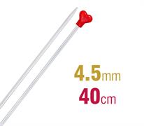 ADDI Knitting Needle 40cm X 4.50mm aluminium heart